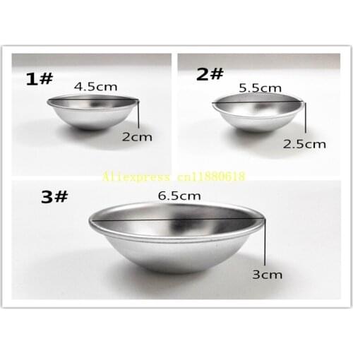500pcs/lot Fast Shipping DIY Fashion Ball Aluminium Alloy Sphere Bath Bomb Cake Baking Pastry Mould 3 Size for choice