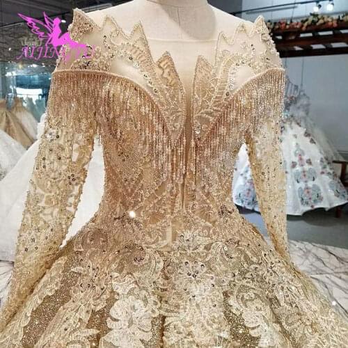 AIJINGYU Wedding Dresses 2 In 1 Best Bridal Gowns Indian Sexy Couture 2021 2020 Lace Long Sleeve Perfect Wedding Dress