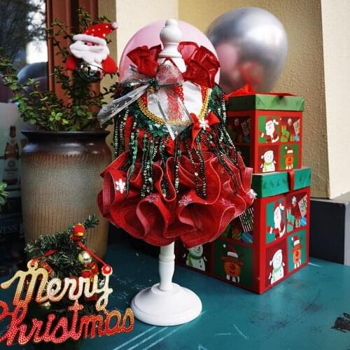 Free Shipping Handmade Dog Clothes Christmas Dress Flounce Skirt Sequin Lace Princess Costume Festival Pet Cat Poodle Maltese