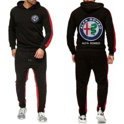 2021 Alfa Romeo Mens Brand Print SetMans Casual Sweatpant Sets Harajuku Jackets Sport Suits Hip Comfortable Male