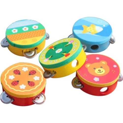 Children Kids Music Toys Educational Cartoon Mini Musical Beat Instrument Hand Drum Baby Toys
