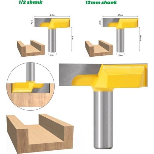 CNC Spoil Board Surfacing Router Bit 1/2 Inch 12mm Shank Planing Router Bit Plate Flattening Woodworking Milling Drilling Tool