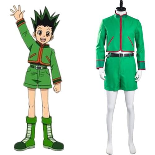 Anime Hunter X Hunter Gon Freecss Cosplay Costume Top Shorts Outfits Halloween Carnival Suit