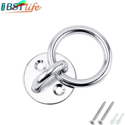 Stainless Steel 316 Round Pad Eye Plates Boat Marine Mooring Ceiling Wall Mount Base Hook Strap Tie Down Hook Yoga Accessories