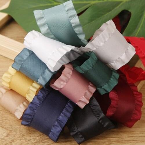 10yards/Lot Ribbons For Crafts Ruffle Webbing Gift Bouquet Packaging Baking Home Decorative Tapes Sewing Accessories Wholesale