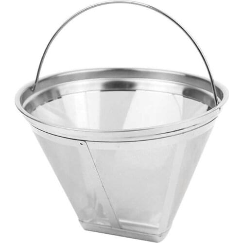 Stainless Steel Reusable Cone Shape Coffee Filter Dripper Strainer Mesh Basket Kitchen Utensils