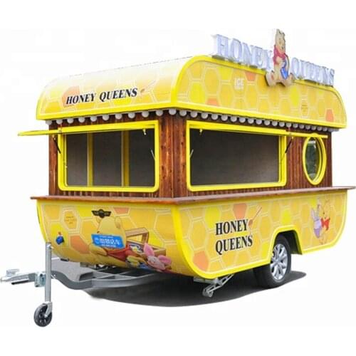Mobile food truck hamburger food trailer catering Airstream EU standard food trailer for sale