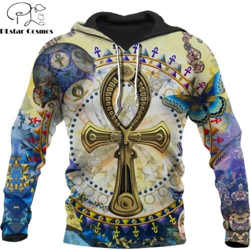Ancient Egypt Ankh 3D All Over Printed Mens autumn Hoodie Harajuku Unisex Casual Pullover Streetwear Jacket Tracksuits DK125