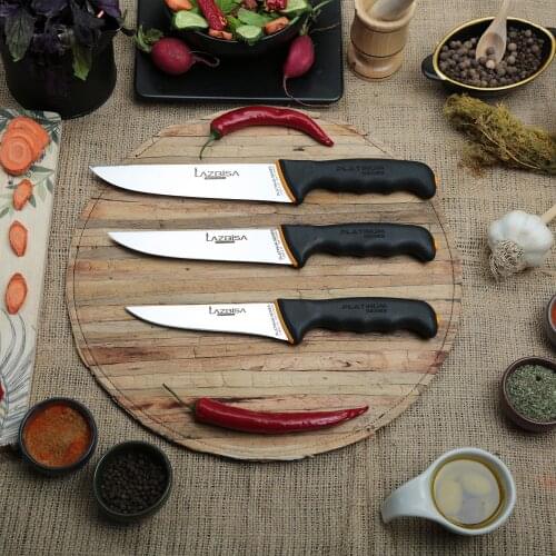 Kitchen Knife Set Meat Butcher Vegetable Special Production Platinum Series Set of 3 Набор кухонных ножей