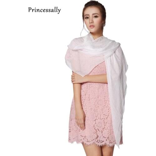 Princessally New Long Chiffon Wedding Bridal Wraps for Evening Party Dress White Pink Purple Royal Blue Coral Wine Shawl Wrap
