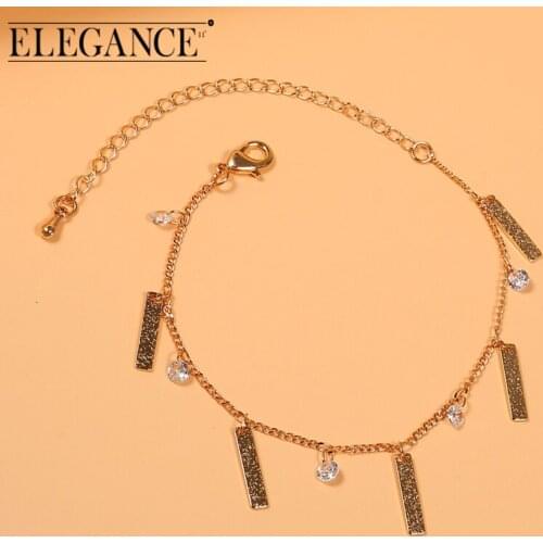 ELEGANCE11 New Fashion Anklet Summer Sandal Chain Gold Small Sequins Safety Buckle Simple Jewelry Barefoot Girl Exquisite Gift