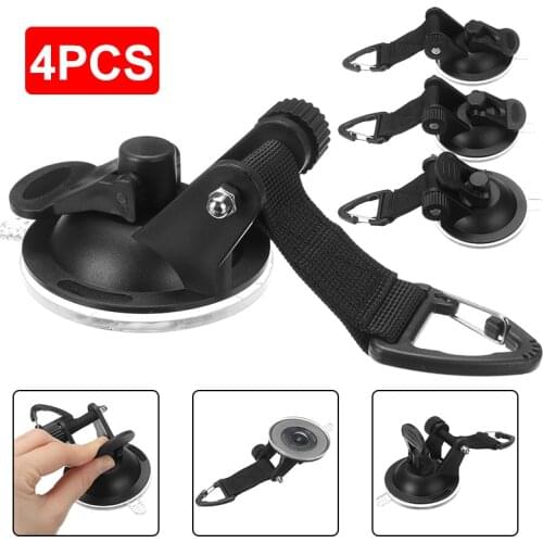 New Arrival 4pcs Suction Cup Anchor Securing Hook Tie Down Camping Tarp Car Side Awning