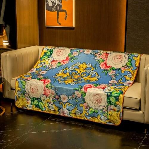 Blanket Villa Model House Sofa Blanket Double-Sided Pattern Aircraft Blanket Shawl Blanket