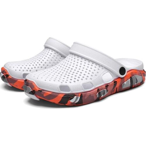 Beach Sports Sandals Mens Hole Shoes Slippers Men And Women Crocodile Bottom Wooden Crocodile Skin Water Mousse 2021