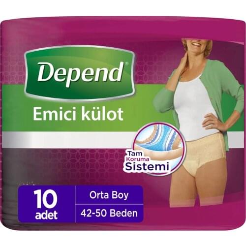 Depend Adult Incontinence Diaper Medium Absorbent Panties Womens 10pcs Diseased Sick In Bed After Cesarean Delivery Undergarmen