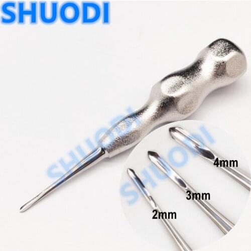 Hollow Handle Dental Root Elevator Dental Tooth Loosening Elevator Root Extraction Tool Minimally Invasive Stainless Steel