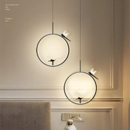 Led Nordic Bedside Chandelier Creative Dragonfly Personality Bedroom Modern Minimalist Dining Room Bar Study Lamp Model Room