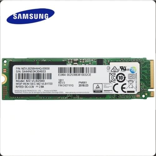 Original SAMSUNG M.2 SSD 1TB PM981 256GB 512GB Solid State Hard Disk PCIe 3.0 x4 NVMe Laptop Internal disco duro m.2