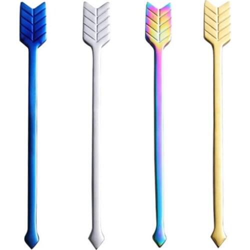 Creative arrow shape fruit dessert fork stainless steel cake fork coffee mixer household tableware flatware LX8190