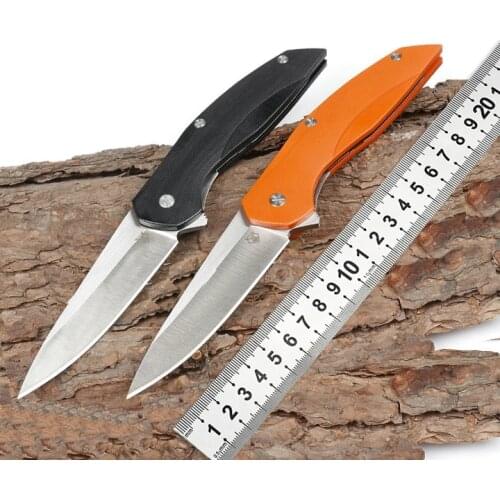 Folding Knife 5CR15MOV Steel Outdoor Self-Defense Multi-Function Tool Hunting Knife EDC Fishing Hiking Camping Knife G10 Handle