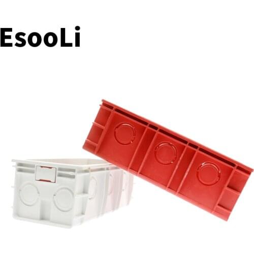 EsooLi Super Quality 144mm*67.5mm Internal Mounting Box Back Cassette for 154mm*72mm Wall Light Touch Switch and USB Socket