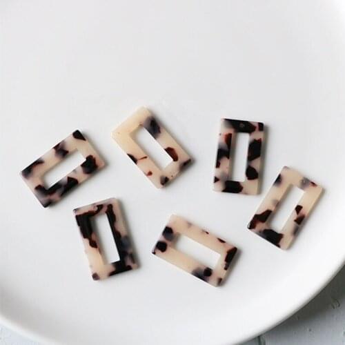10 Pieces 28*17 mm Rectangle Charms Earring Material DIY Accessories For Earrings Jewelry Making