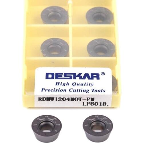 10pcs RDMW1204MOT-PM LF6018 RDMW1605MOT-PM LF6018 Carbide Milling Insert CNC Lathe Turning Tool Cutter Blade,For Stainless Steel