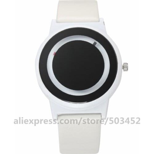 100pcs/lot 103010 No Logo Watches Simple Unisex Style Wholesale Women Watch Leather Dark Scale Factory Price Clock Hot Sales