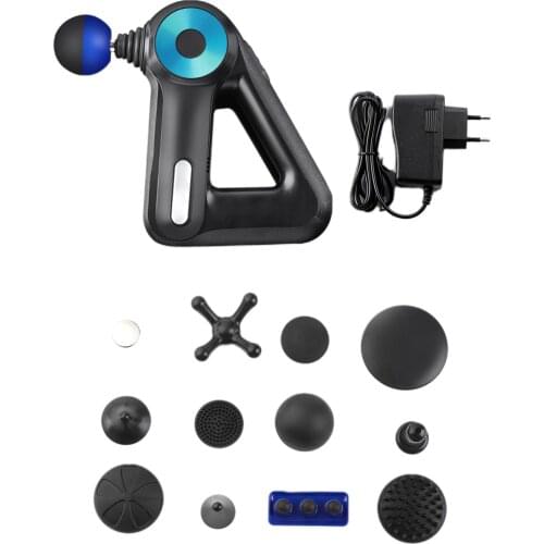 12 Massage Head Noiseless Fascia Massage Gun Deep Tissue Massager Vibrator Back Neck Muscle Pain Relief Fitness Relaxation