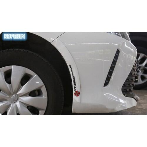 2pcs Car styling Wheel eyebrow Anti-collision Strip Stickers for Land Rover discovery 2 3 4 freelander 1 2 defender accessories