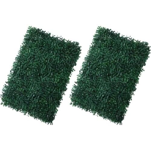 2pcs Artificial Plant Wall Panel Grass Foliage Turf for Wedding Venue Shop Window Decor Garden Ornament Photo Props, 60x40cm