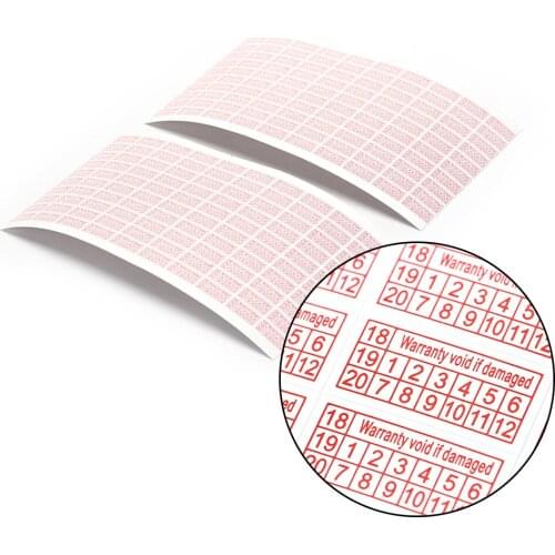 200pcs 2018-2020 Warranty Void If Damaged Protection shredded paper Security Label Sticker Seal