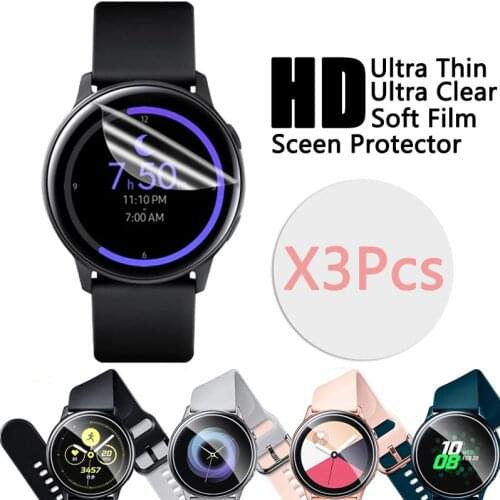 3Pack Screen Protector Film Foil For Samsung Galaxy Watch Acitve 2 Hydrogel Protective Film For Samsung Geat S2 S3 For Watch 3