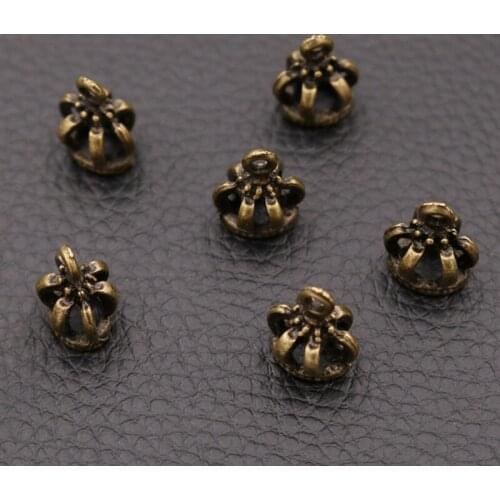 30pcs Antique Bronze Color Retro Punk Style 3D Crown Charm Bracelet Necklace DIY Metal Jewelry Pendant 14*10mm A2066