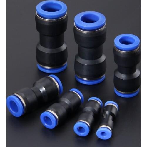 5Pcs 4mm-16mm Plastic Pneumatic Straight Union Connector Push In Fitting for Air/Water/Vacuum Pipe Hose Tube Quick Joint Coupler