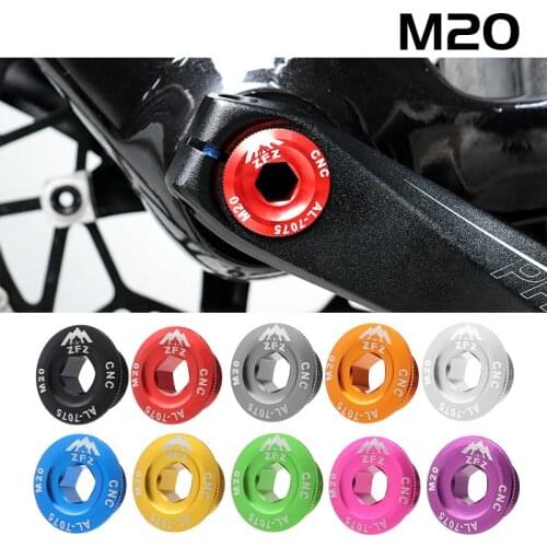 Crank Cover Screw Cap M20 MTB Crankset Crank Cover Aluminum BMX Road Bike Fitting 10 Colors