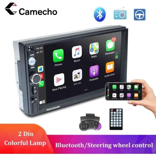 Camecho 2 Din Car Radio Multimedia Video Player Universal Auto Stereo GPS Colorful Lamp For Universa Nissan Hyundai Kia Toyota