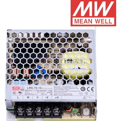 Mean Well LRS-75-15 meanwell 15VDC/5A/75W Single Output Switching Power Supply online store