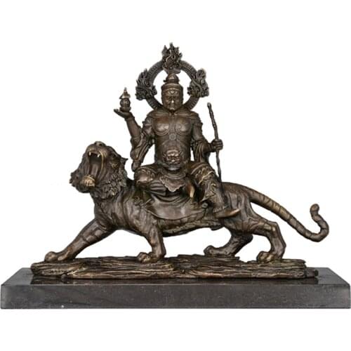 Religion sculpture Bronze buddha statue Vaisravana Bishamon Art decoration bronze Tibetan Buddha Boundless wisdom god