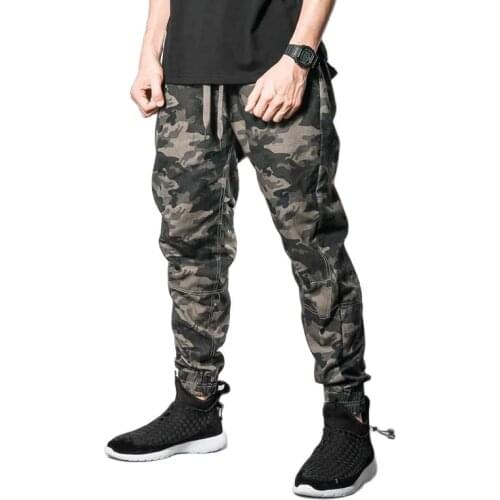 Military Army Fans Mens Casual Jogger Pants Cotton Camouflage Hip Hip Harem Pants Taper Male Trousers Elastic Waist Man Clothes