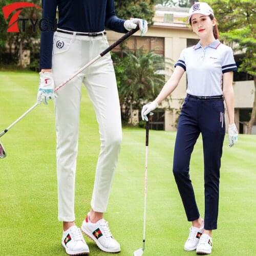 New Women Pants Tennis Summer Ultra-Thin Full Length Breathable Slim Elastic Waist Trousers Sportswear Pencil Golf Pant
