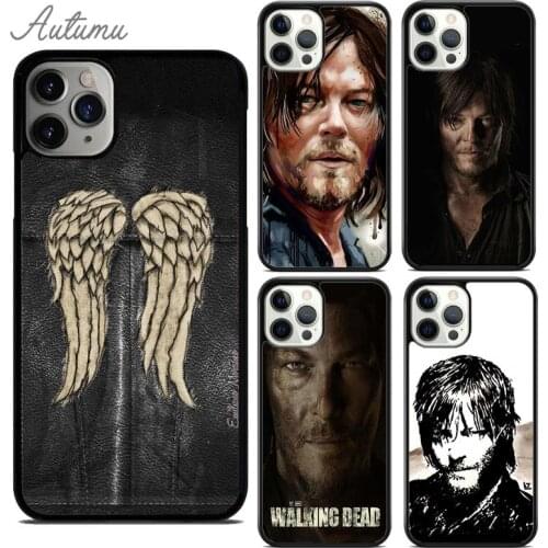 Daryl Dixon Wings Zombie Phone Case for iPhone 11 12 Pro Max mini X XR XS SE 2020 5 6S 7 8 Plus Samsung Galaxy S8 S9 S10 Cover