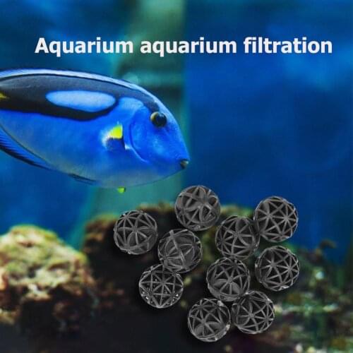 10pcs Black Fish Tank Pond Filter Creative and Unique Bio-balls Environmental Non-toxicity Sponge Media Aquariums Accessories