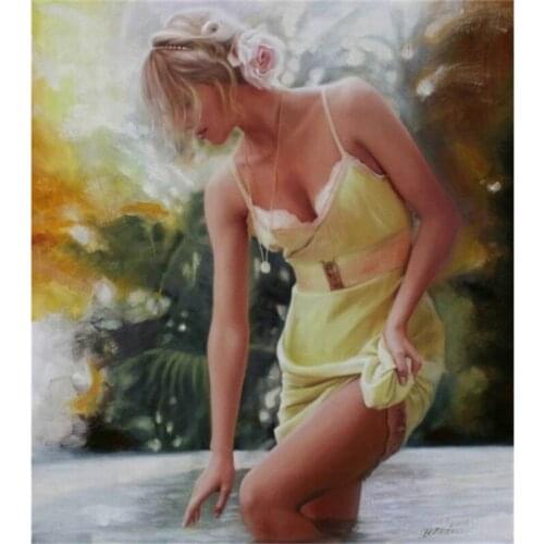 DIY Diamond Painting Needlework Square Full Diamond Embroidery Beautiful girl Painting Pattern Home Decoration picture A4964R