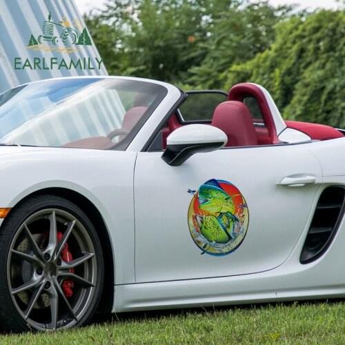 EARLFAMILY 30cm x 24.2cm For Mahi Mahi Car Stickers Campervan Decal Motorcycle Waterproof Personality Car Door Protector