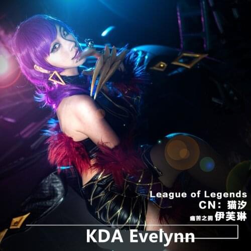 KDA Evelynn LOL Cosplay Agonys Embrace Evelynn kda cosplay costume sexy new year costumes for girl props