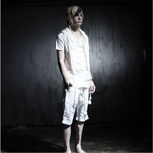 Korea edition casual thick rope short sleeve t design t fashion mens new style shirt mountain 2019 summer personalized jacket