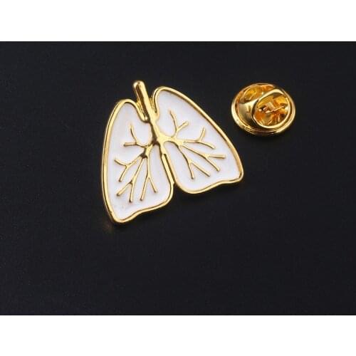 MIDY New Fashion Medical Human Organs Brooch Pin Anatomical Human Heart Lung Spleen Metal Badge Brooches For Women Men Jewelry
