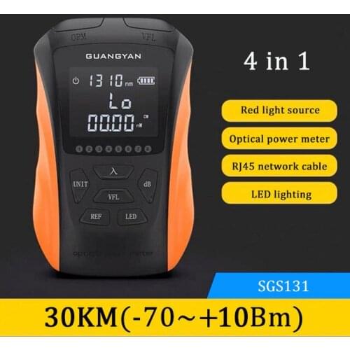 New 4-in-1 30 km -70~+10Bm multifunctional optical power meter OPM visual fault locator network cable test fiber optic tester