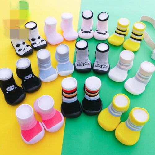 Baby toddler shoes non-slip stripe animal shoes sock floor shoes Anti-off Foot Socks 4size 11Kinds P01